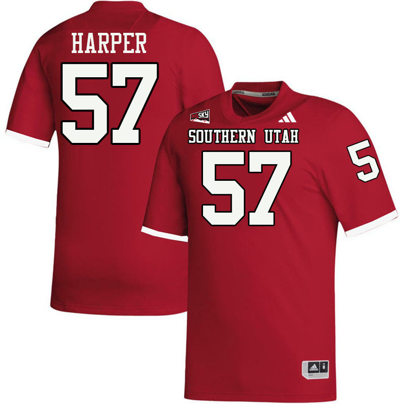 Southern Utah Thunderbirds #57 Henry Harper College Football Jerseys,Uniforms Stitched-Red